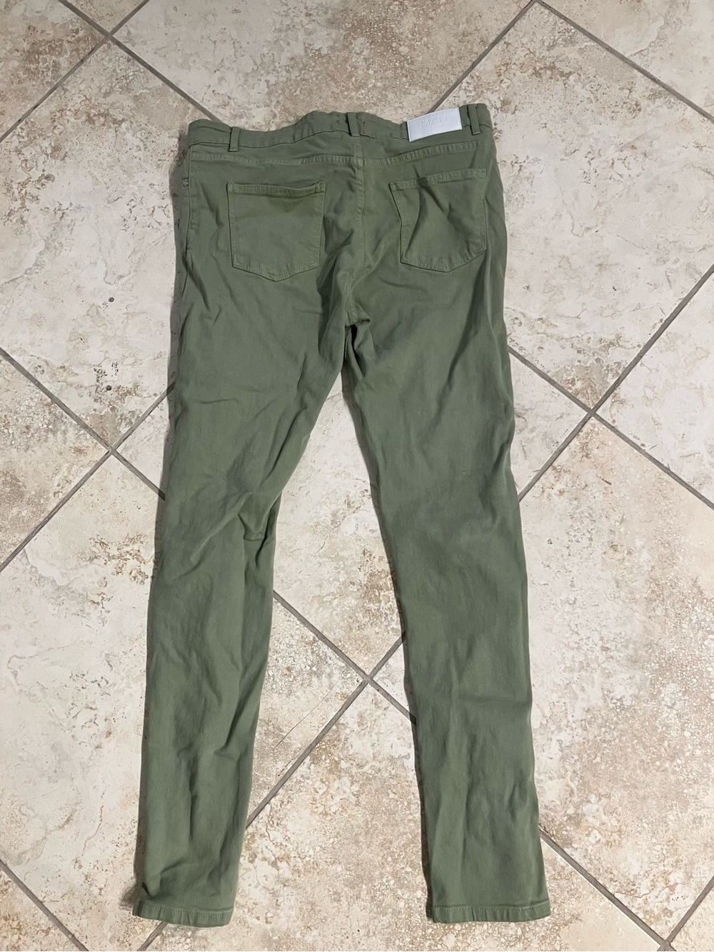 Boohoo Olive Green Distressed Skinny Jeans - Picture 3 of 4